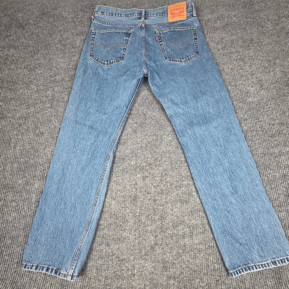 Levi Strauss Co 505 Mens Jeans W36‎ L32 Light Wash Denim Straight Fit